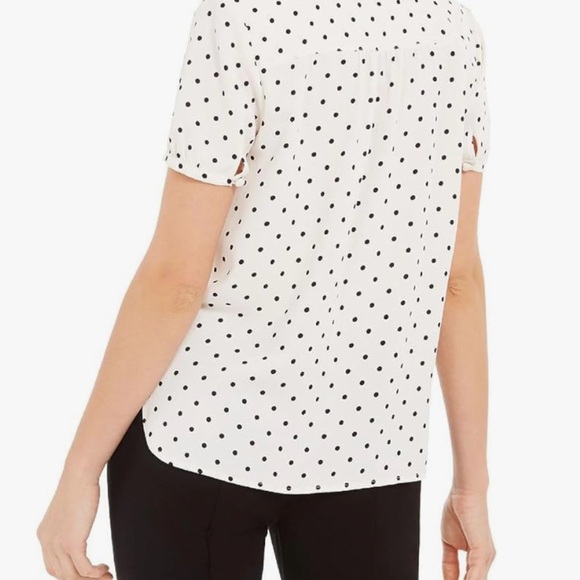 Polka Dot Short Sleeve Blouse - Picture 2 of 3